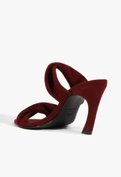 Sale Schutz Meline Mule Suede Sandal Red