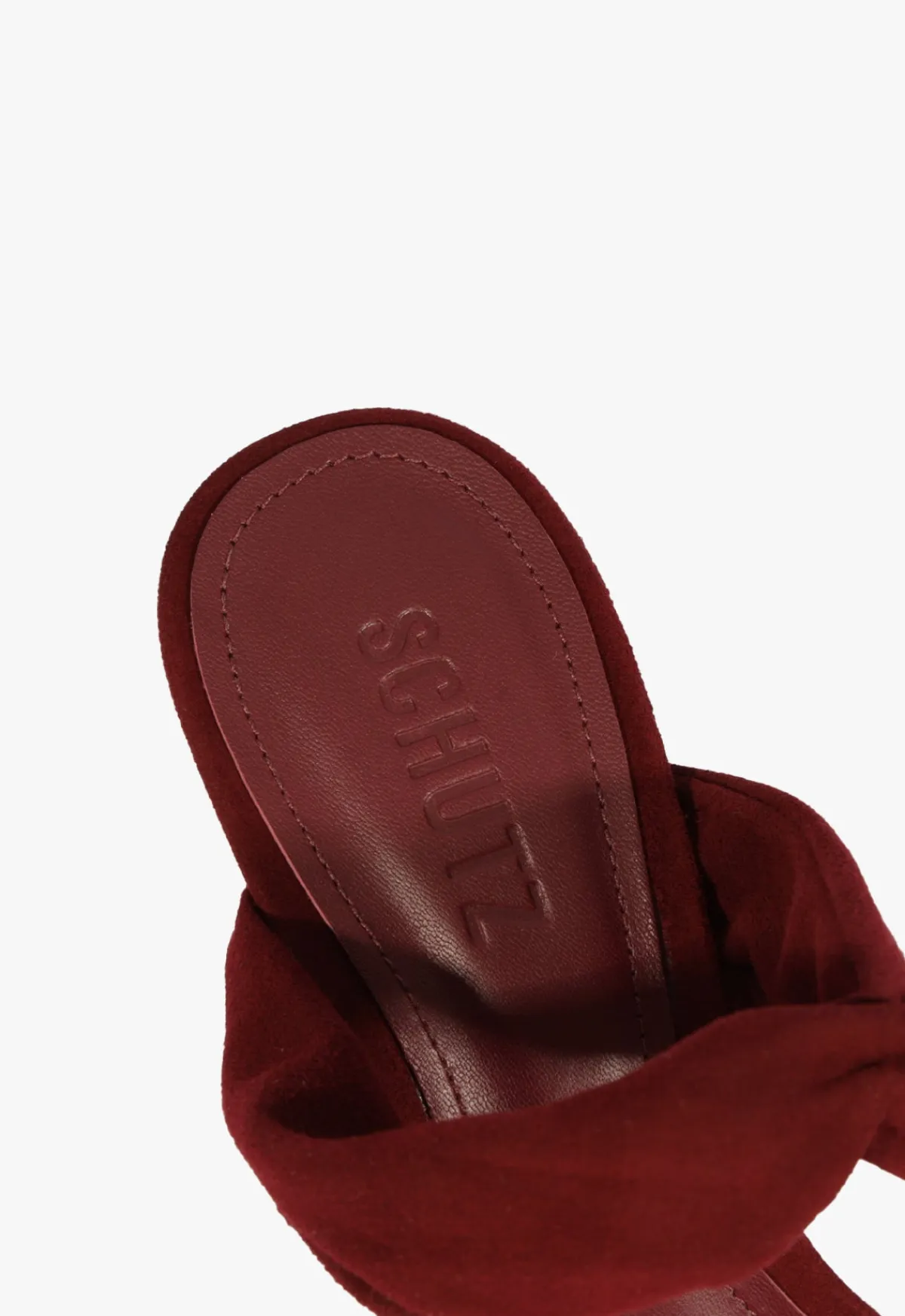 Sale Schutz Meline Mule Suede Sandal Red