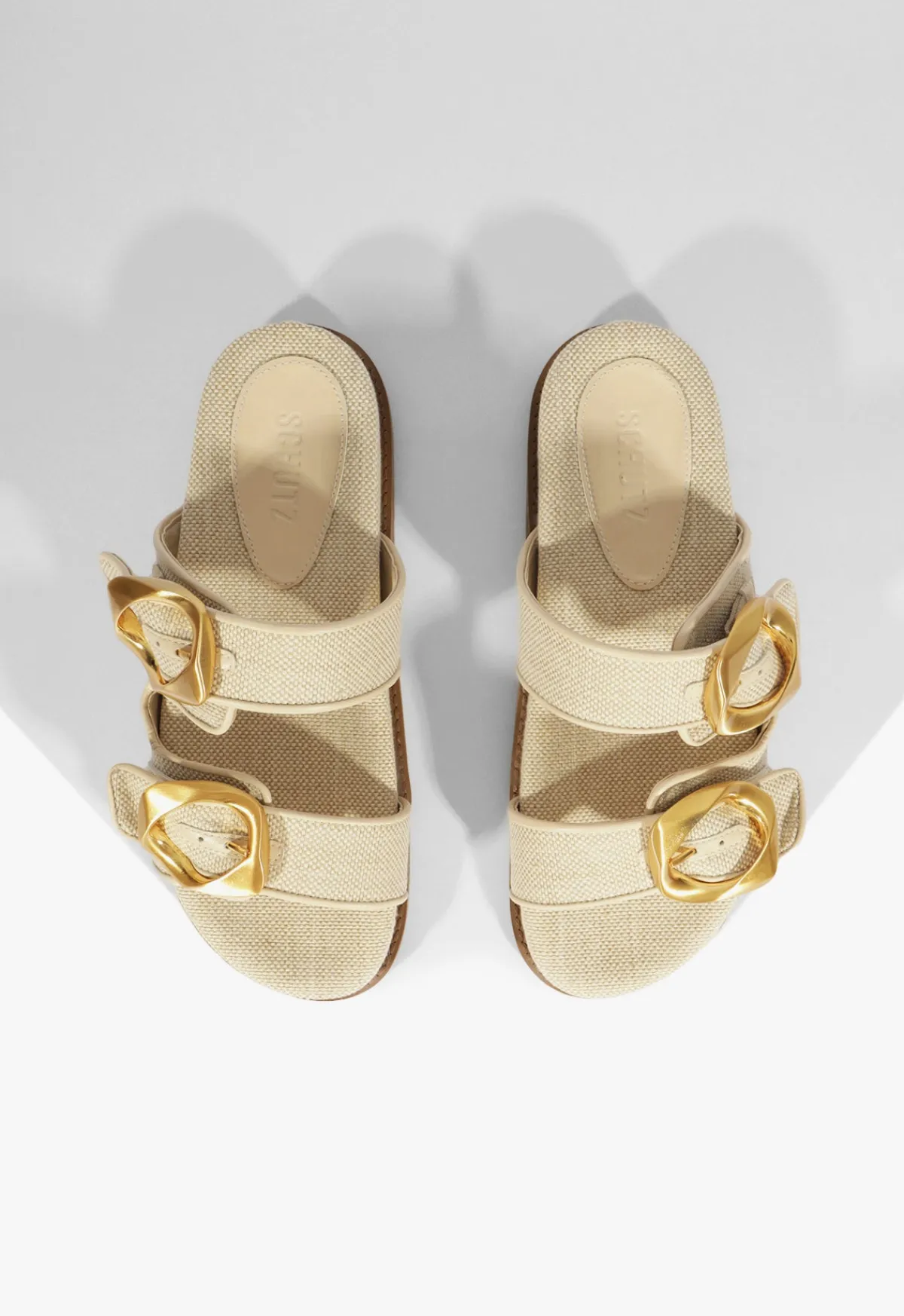 Sale Schutz Olga Linen Sporty Sandal Beige