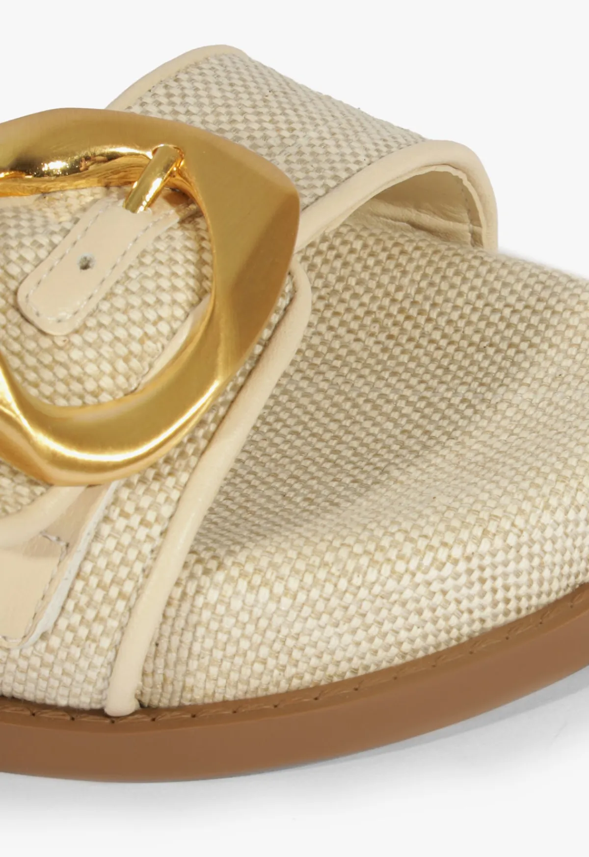 Sale Schutz Olga Linen Sporty Sandal Beige