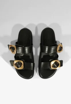 Hot Schutz Olga Leather Sporty Sandal Black