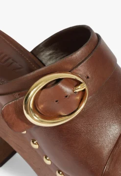 Sale Schutz Piper Leather Pump Chestnut Brown