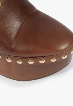 Sale Schutz Piper Leather Pump Chestnut Brown