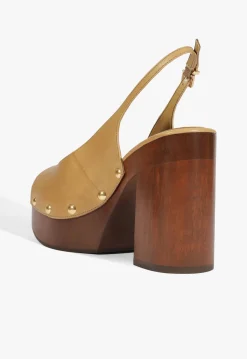 New Schutz Rose Sling Leather Sandal Fig