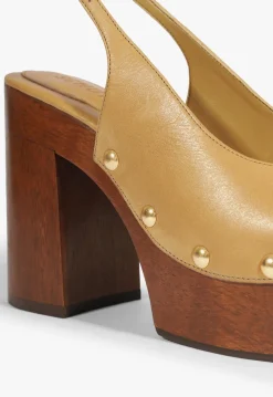 New Schutz Rose Sling Leather Sandal Fig