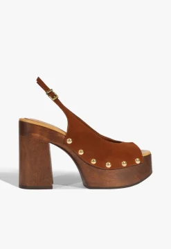 Sale Schutz Rose Sling Platform Sandal Brown