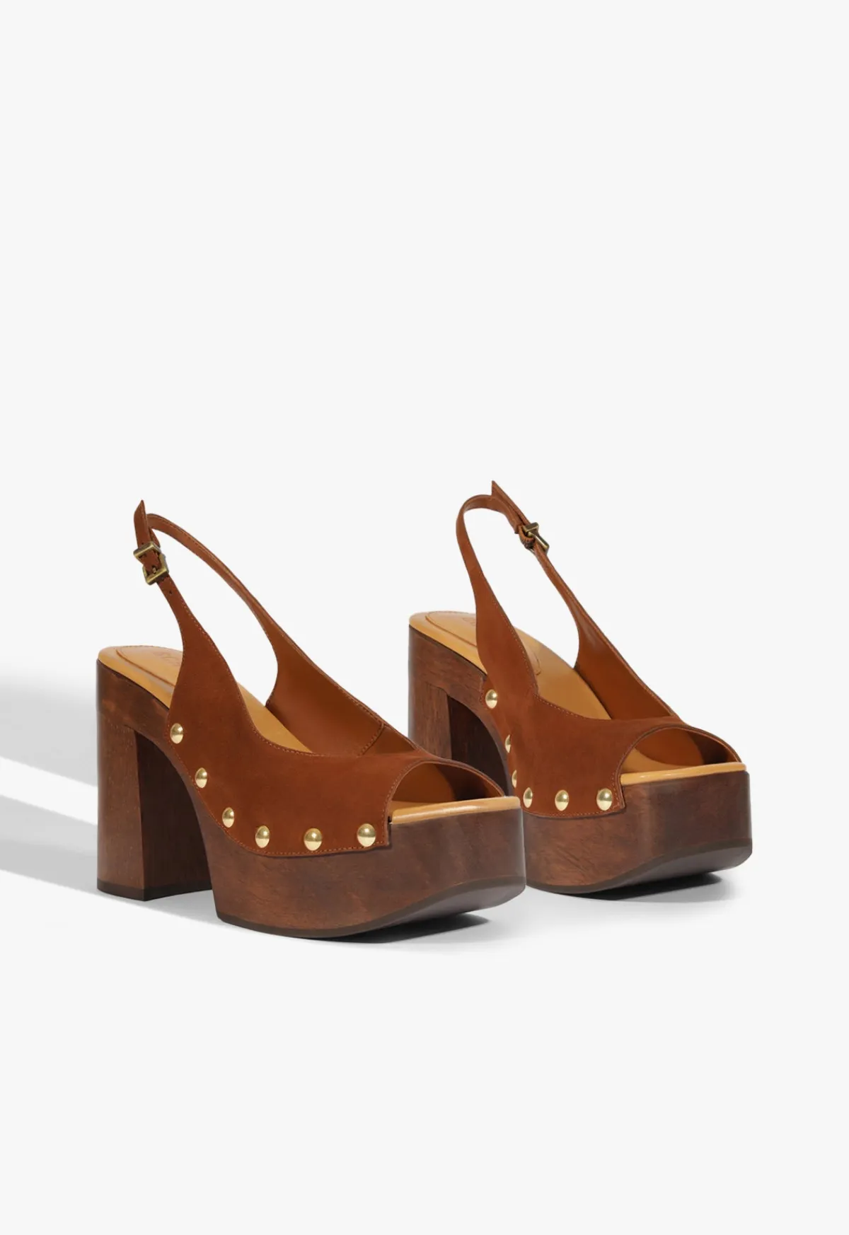 Sale Schutz Rose Sling Platform Sandal Brown