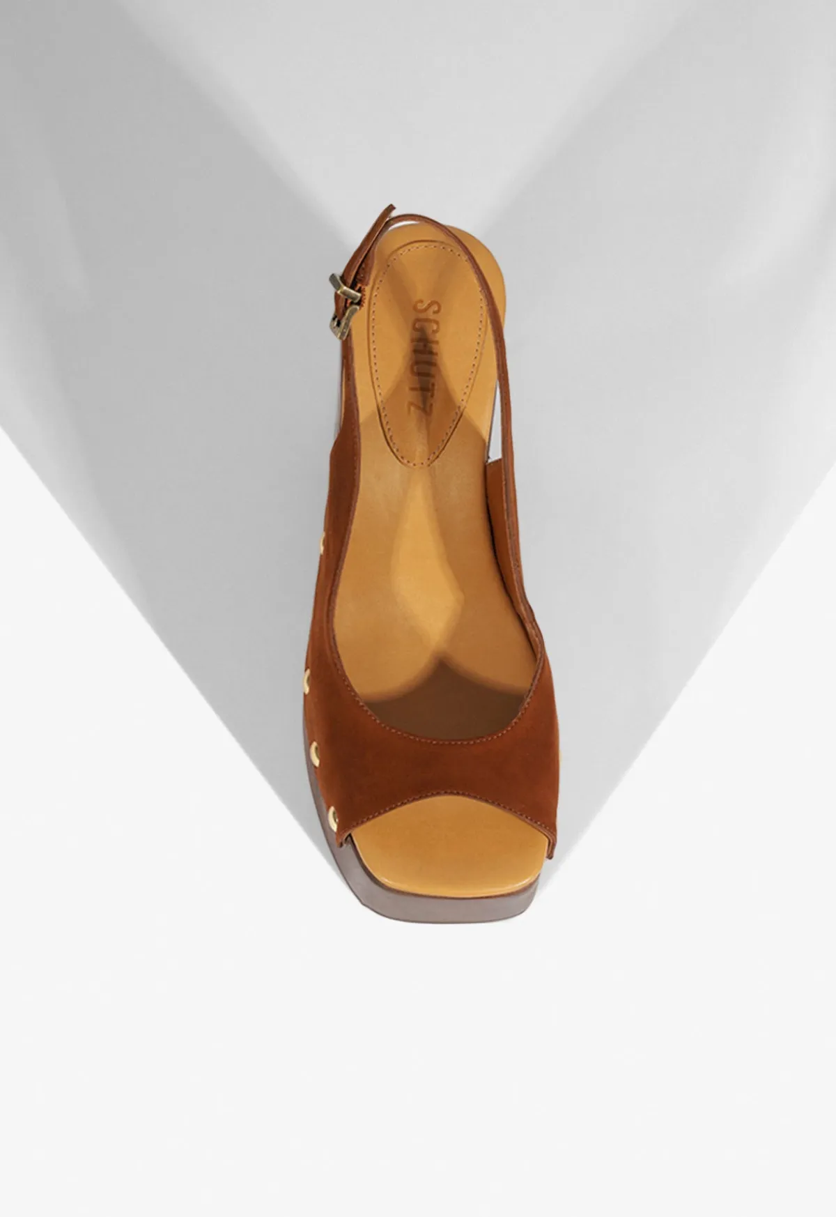 Sale Schutz Rose Sling Platform Sandal Brown