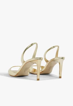 Discount Schutz Scarlett Sling Mid Metallic Sandal Gold