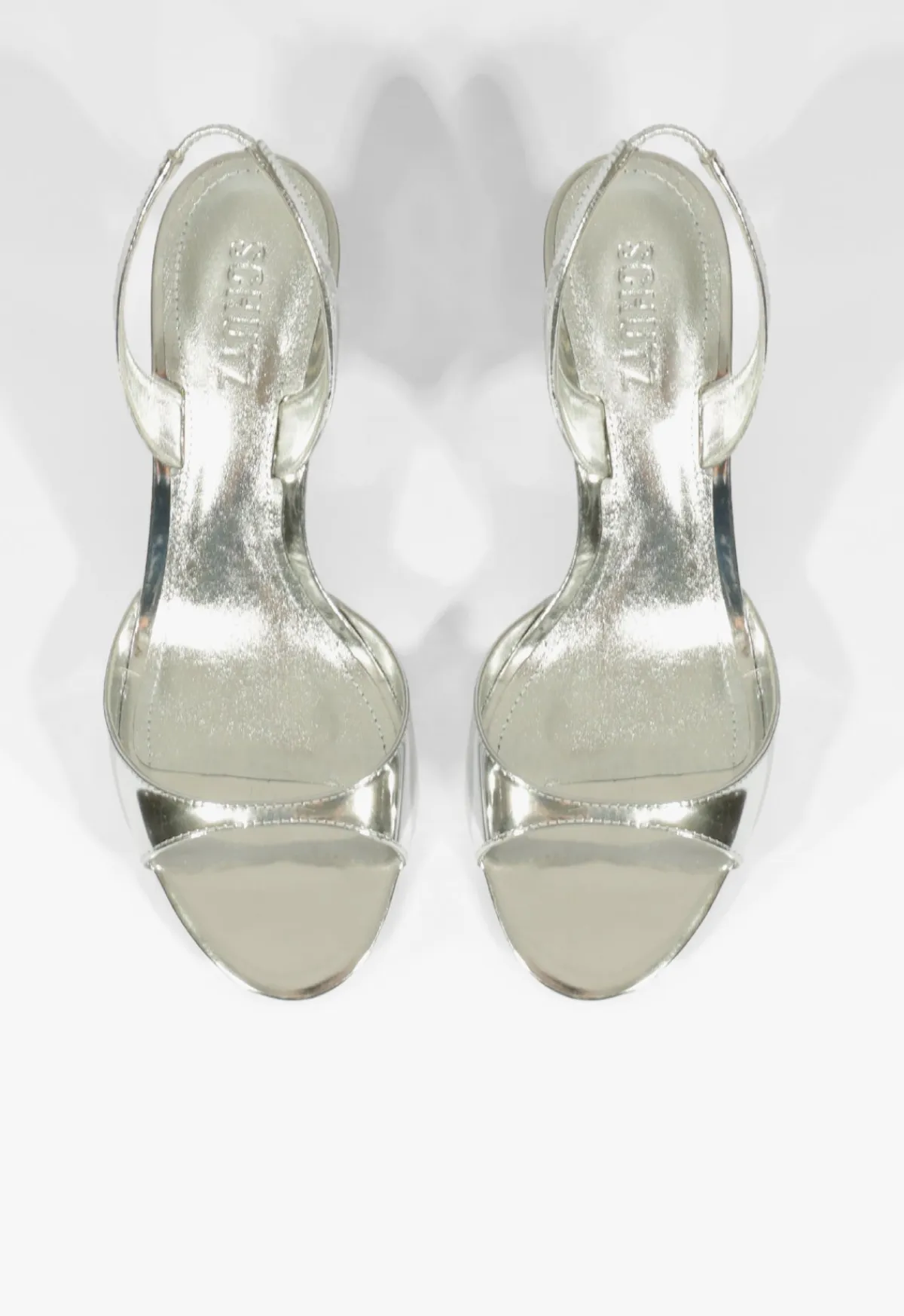 Hot Schutz Scarlett Sling Mid Metallic Sandal Silver