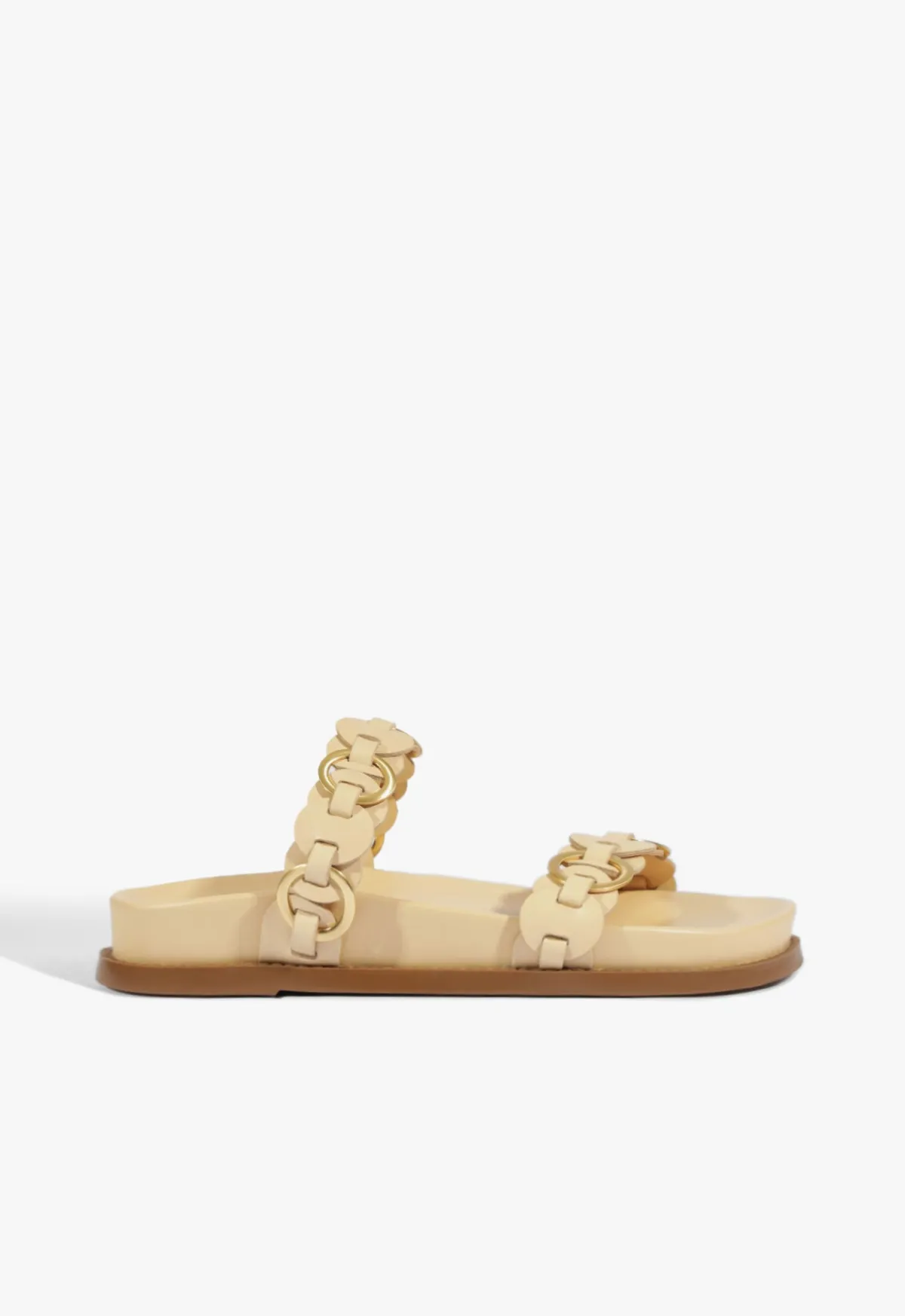 Outlet Schutz Selina Beige Leather Sporty Sandal Natural Nibs