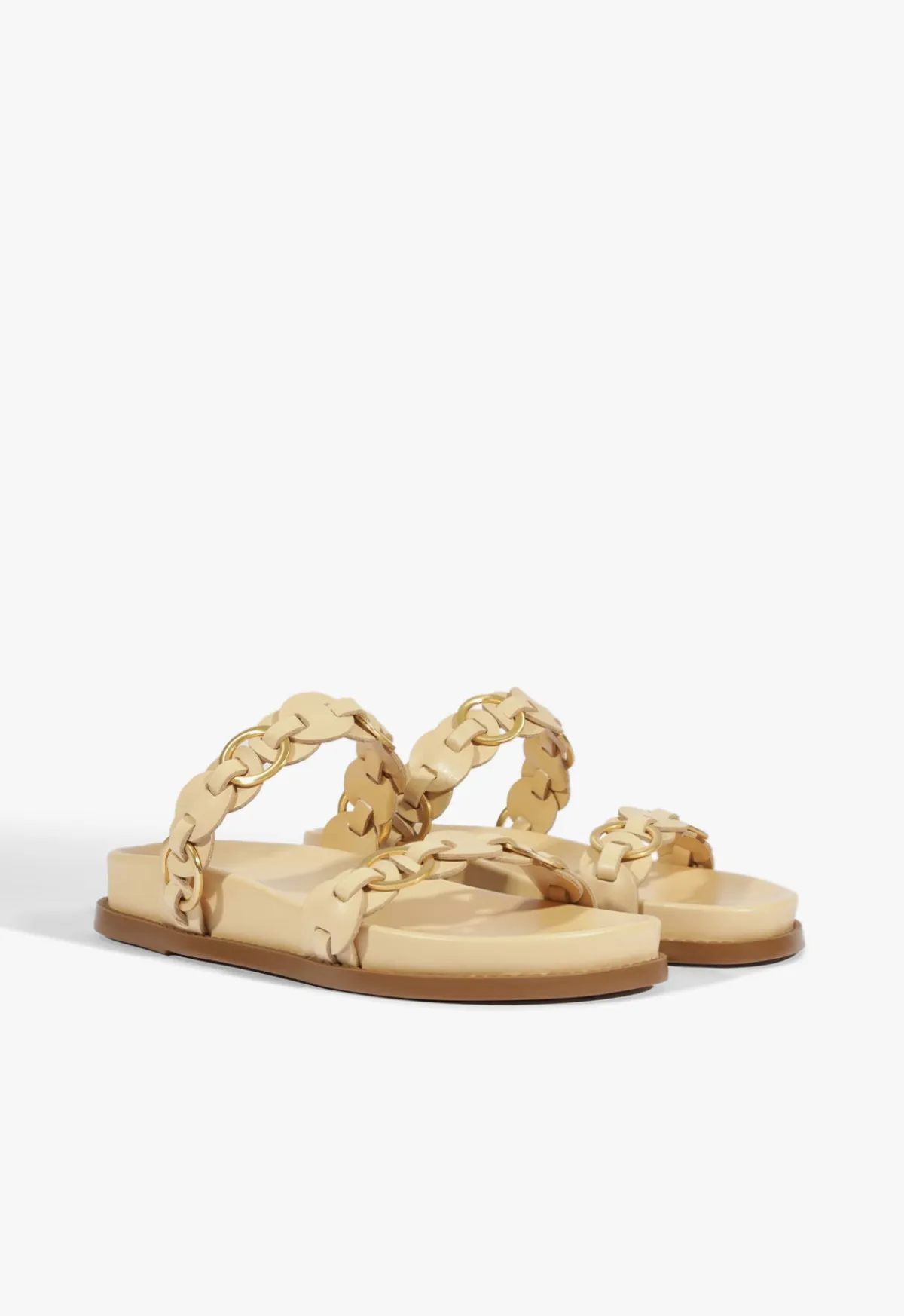 Outlet Schutz Selina Beige Leather Sporty Sandal Natural Nibs
