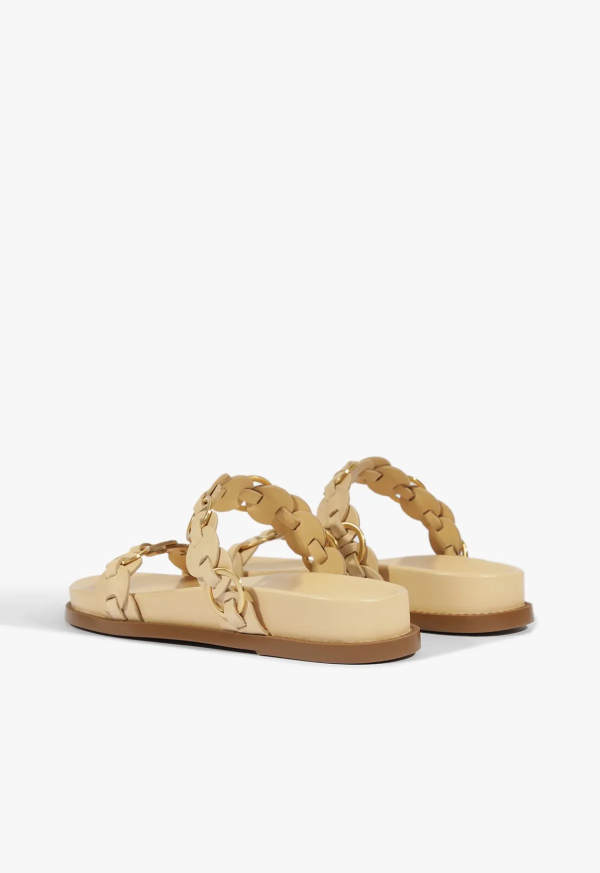 Outlet Schutz Selina Beige Leather Sporty Sandal Natural Nibs