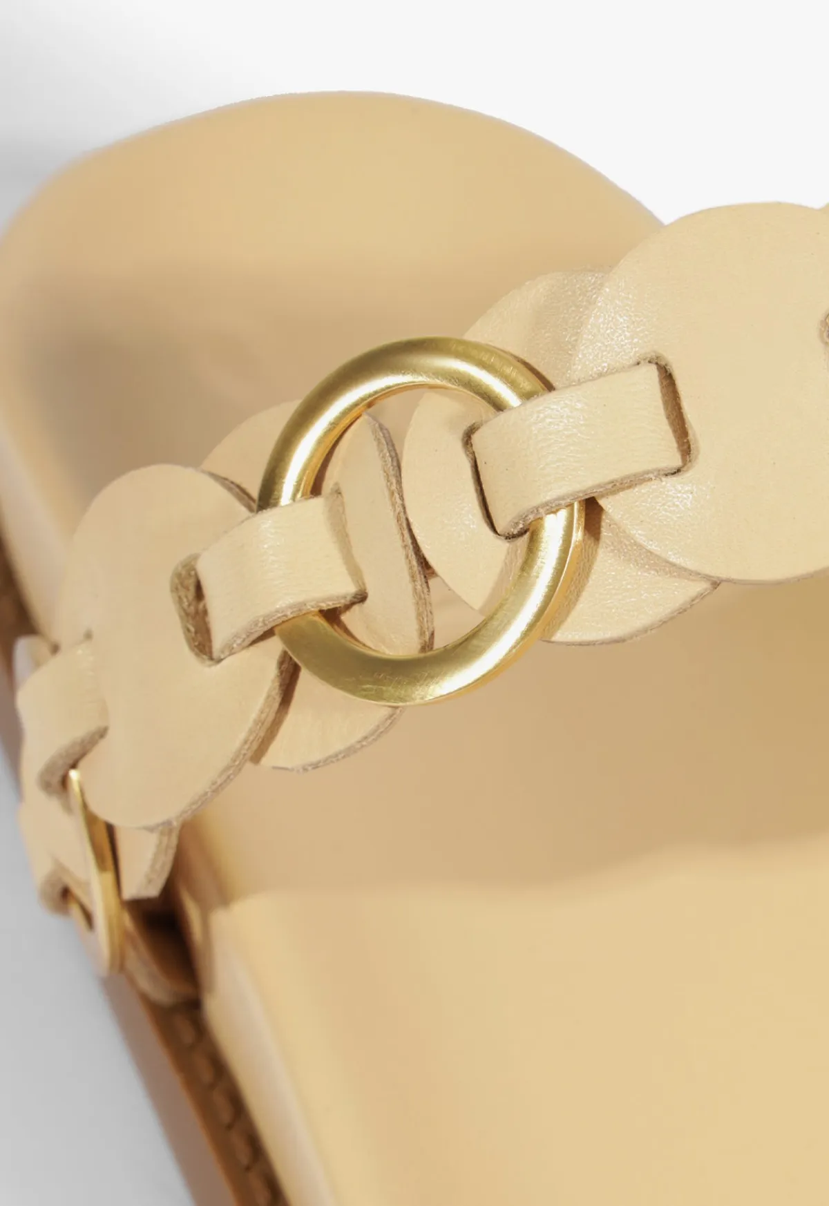 Outlet Schutz Selina Beige Leather Sporty Sandal Natural Nibs