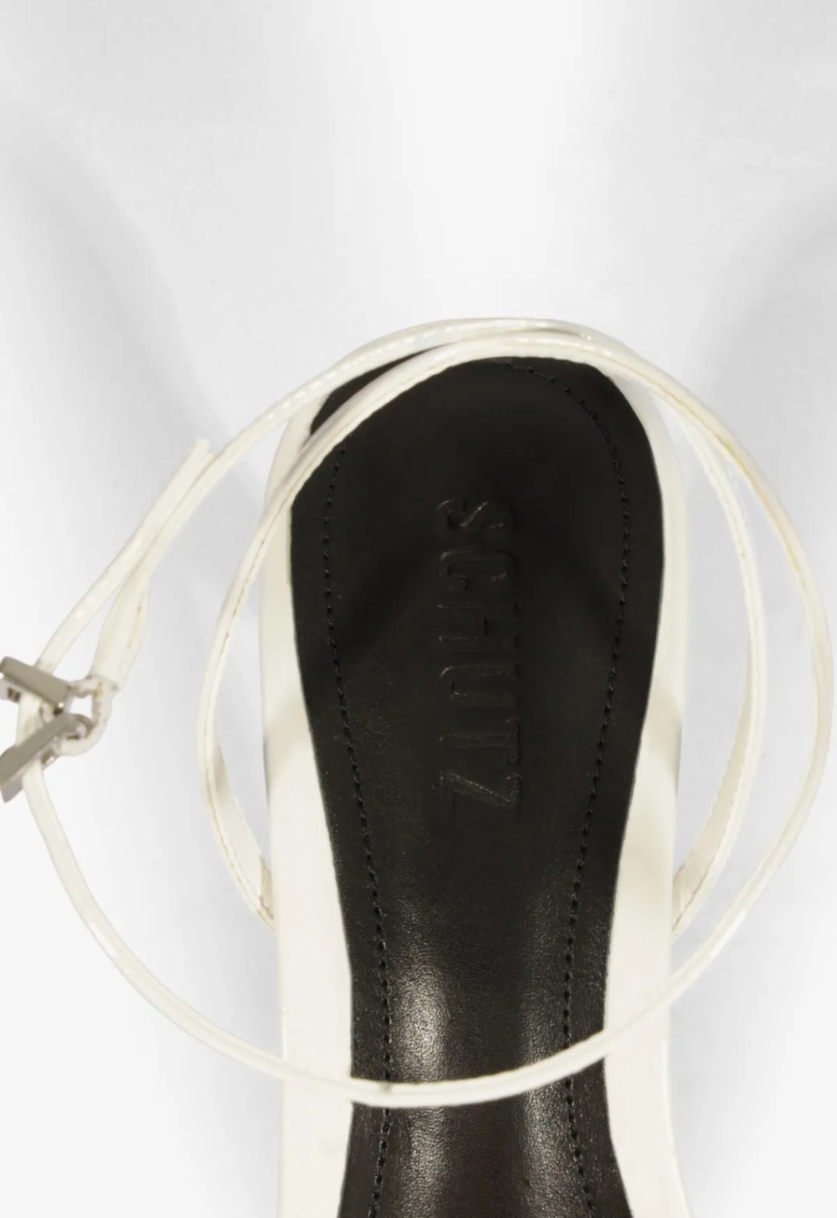 Outlet Schutz Siena Curve Mid Patent Sandal White