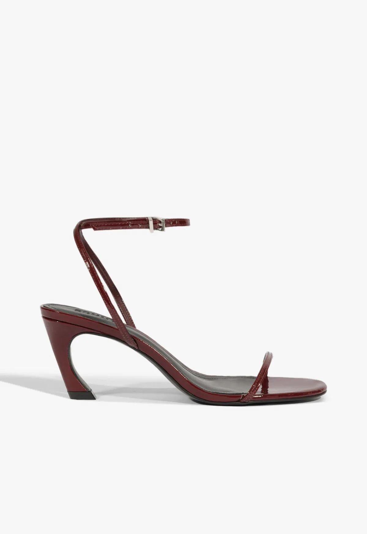 Fashion Schutz Siena Curve Mid Patent Sandal Red