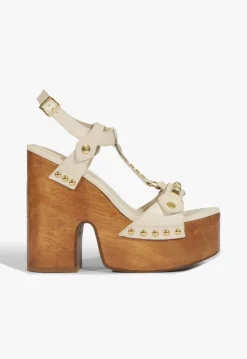 Discount Schutz Stevie Cutout Sandal Sugar White