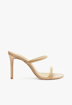 Fashion Schutz Taliah Nappa Leather Sandal Light Beige