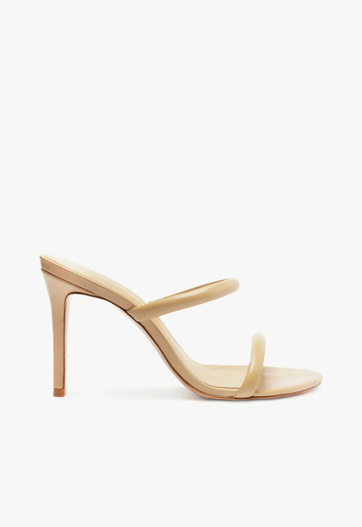 Fashion Schutz Taliah Nappa Leather Sandal Light Beige