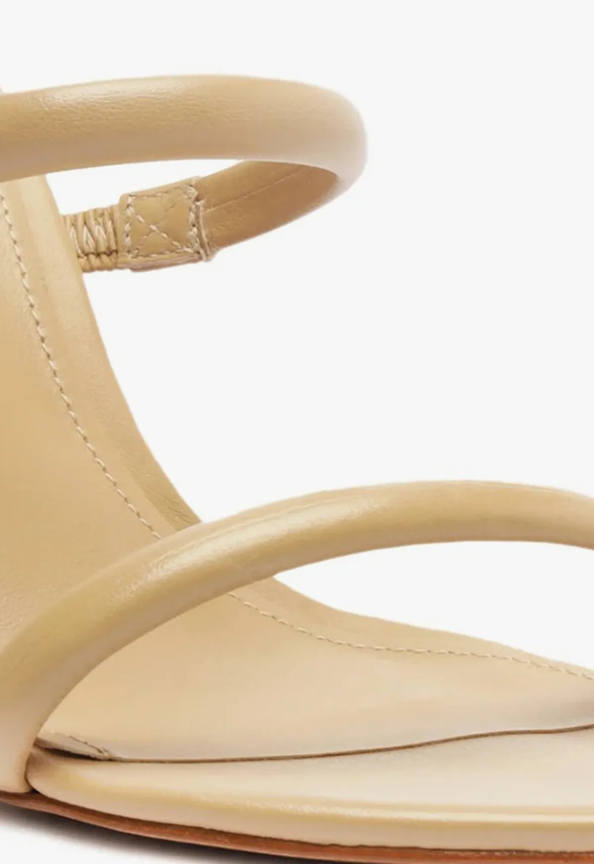 Fashion Schutz Taliah Nappa Leather Sandal Light Beige
