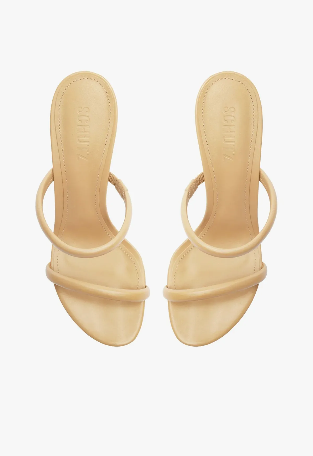 Fashion Schutz Taliah Nappa Leather Sandal Light Beige