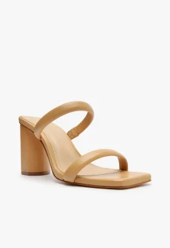 Fashion Schutz Ully Nappa Leather Sandal Light Beige