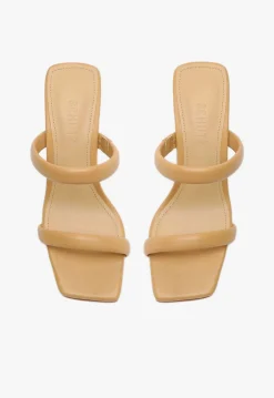 Fashion Schutz Ully Nappa Leather Sandal Light Beige