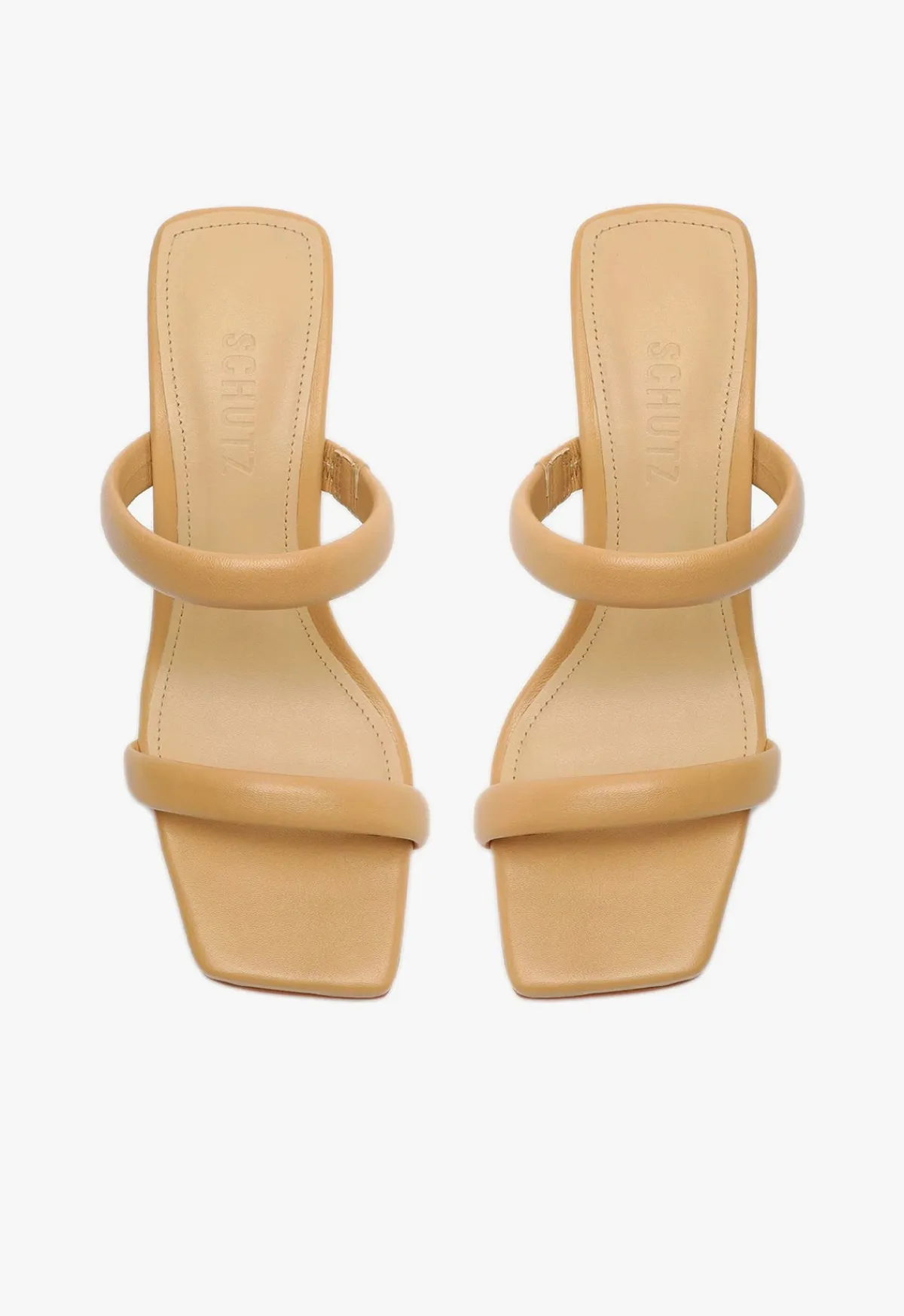 Fashion Schutz Ully Nappa Leather Sandal Light Beige